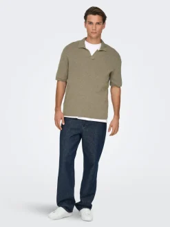 ONSTRAVIS Gestricktes Poloshirt