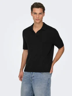 ONSTRAVIS Gestricktes Poloshirt