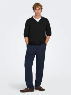 ONSWYLER Gestricktes Poloshirt