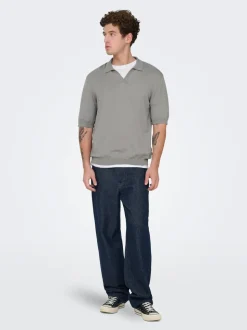 ONSWYLER Gestricktes Poloshirt