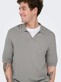 ONSWYLER Gestricktes Poloshirt