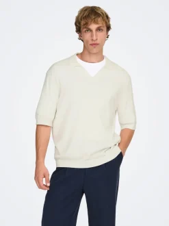 ONSWYLER Gestricktes Poloshirt