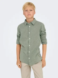 OSJCAIDEN Leinen Hemd