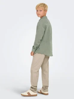 OSJCAIDEN Leinen Hemd