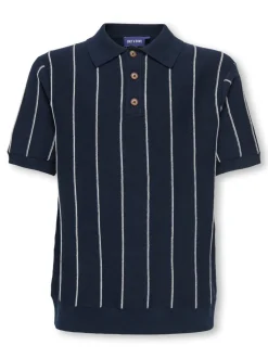 OSJSAIM Gestricktes Poloshirt