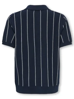 OSJSAIM Gestricktes Poloshirt