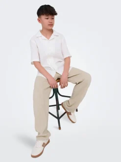 OSJSINUS Locker geschnitten Leinen Hose
